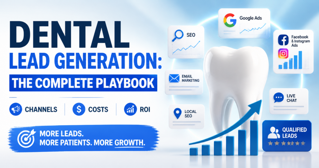 Dental Lead Generation: The Complete Playbook (Channels, Costs & ROI) Dental Lead Generation: The Complete Playbook (Channels, Costs & ROI)