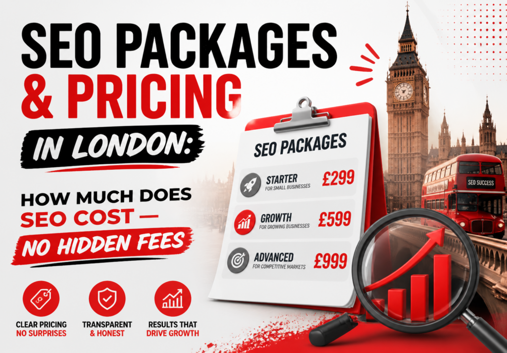SEO Packages & Pricing in London: How Much Does SEO Cost — No Hidden Fees SEO Packages & Pricing in London: How Much Does SEO Cost — No Hidden Fees