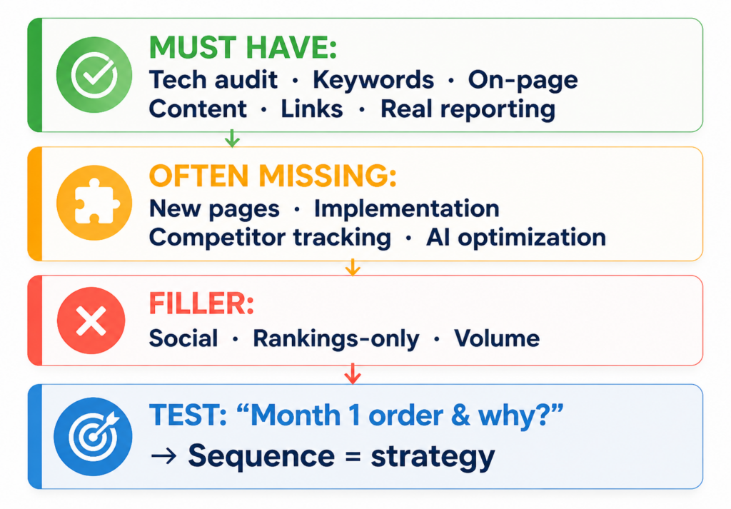 What SEO Expert Packages Typically Include and What Gets Left Out